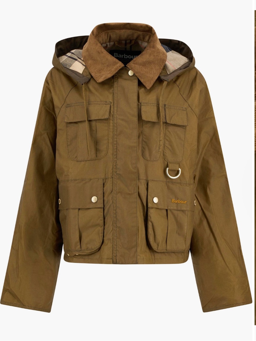 Barbour Liza Water Repellent
Waxed Cotton Jacket with Removable Hood